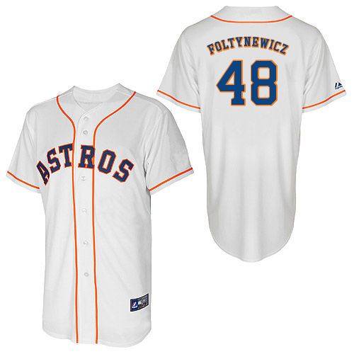 Mike Foltynewicz #48 Youth Baseball Jersey-Houston Astros Authentic Home White Cool Base MLB Jersey